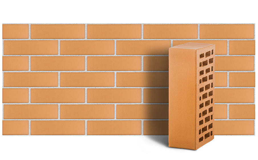 Кирпич ЛСР пустотелый соломенный гладкий, 250*120*88 мм