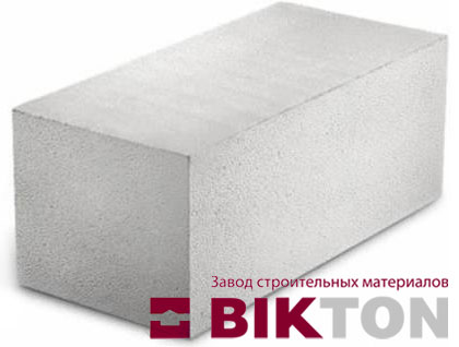 Блок пенобетонный (пеноблок) D-500 Bikton 625x100x200
